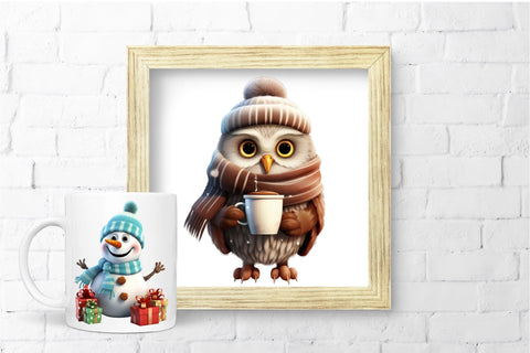 Cute Christmas Animals Clipart Bundle, Sublimation Designs Sublimation OrangeBrushStudio 