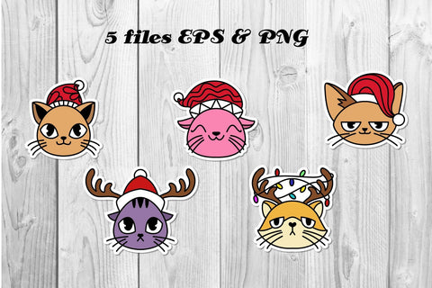 cute christmas cat head,svg, cut file SVG dadan_pm 