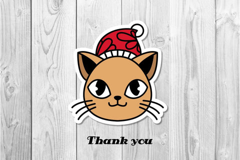 cute christmas cat head,svg, cut file SVG dadan_pm 