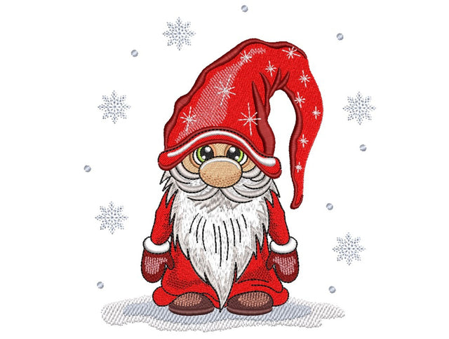 Cute Christmas Gnome Embroidery Design, 3 sizes, Instant Download Embroidery/Applique DESIGNS Nino Nadaraia 