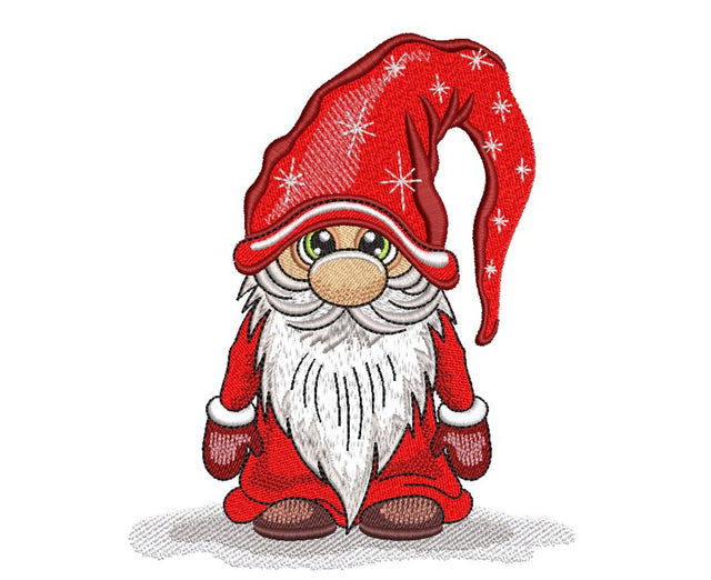 Cute Christmas Gnome Embroidery Design, 3 sizes, Instant Download Embroidery/Applique DESIGNS Nino Nadaraia 