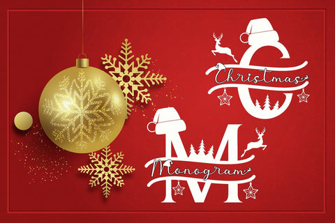 Cute Christmas Monogram Font AEN Creative Store 