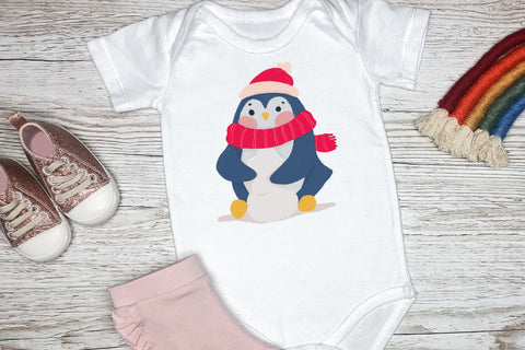 Cute Christmas Penguin Clipart Bundle Sublimation dapiyupi store 