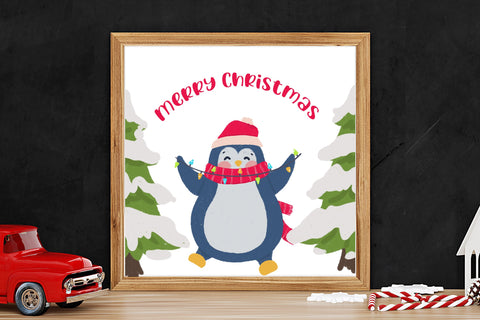 Cute Christmas Penguin Clipart Bundle Sublimation dapiyupi store 