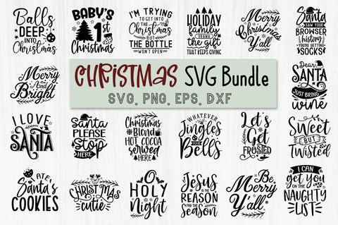 Cute Christmas Quotes Svg Bundle SVG etcify 