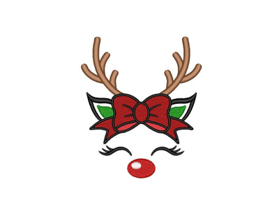 Cute Christmas Reindeer Embroidery Design Embroidery/Applique DESIGNS Nino Nadaraia 