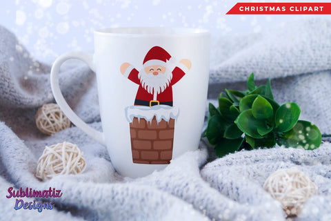 Cute Christmas Santa Claus Clipart Bundle Sublimation Sublimation Sublimatiz Designs 