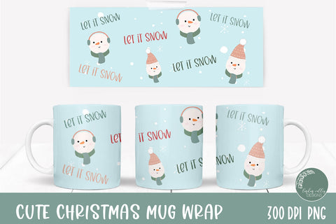 Cute Christmas Sublimation Mug Wrap Bundle|10 Christmas PNG Sublimation Linden Valley Designs 