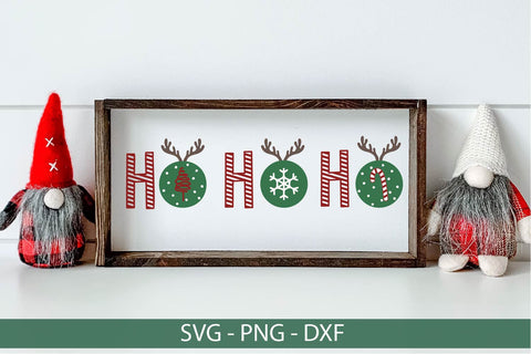 Cute Christmas SVG-Ho Ho Ho SVG-Reindeer SVG SVG Linden Valley Designs 