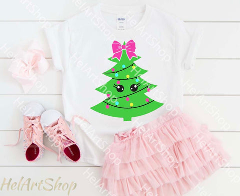 Cute Christmas Tree SVG, Girl Christmas SVG SVG _HelArtShop_ 