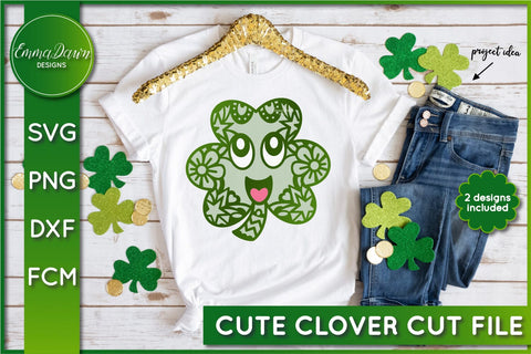 Cute Clover SVG SVG Emma Dawn Designs 