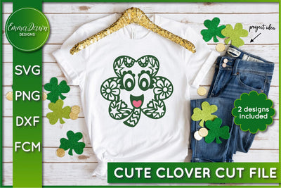 Cute Clover SVG SVG Emma Dawn Designs 