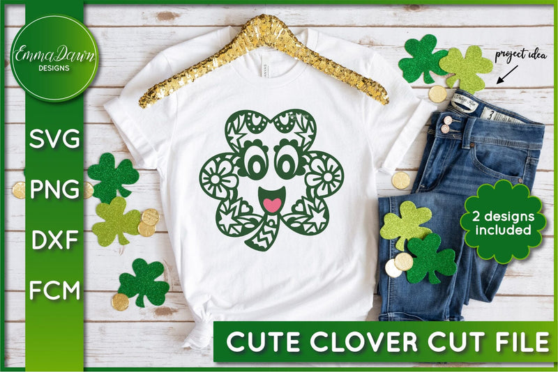 Cute Clover SVG SVG Emma Dawn Designs 