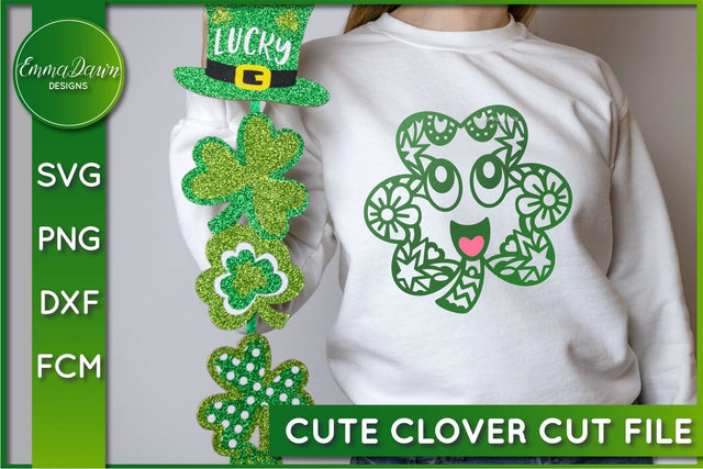 Cute Clover SVG SVG Emma Dawn Designs 