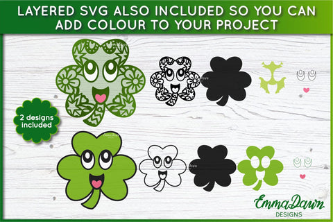 Cute Clover SVG SVG Emma Dawn Designs 