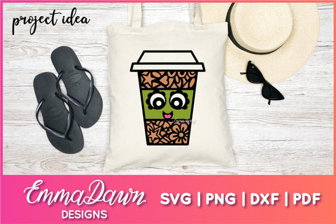 Cute Coffee Cup SVG Bundle SVG Emma Dawn Designs 