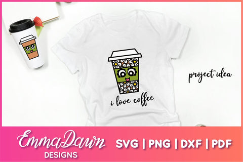 Cute Coffee Cup SVG Bundle SVG Emma Dawn Designs 