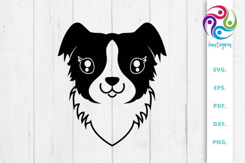 Cute Collie Dog SVG File SVG Sintegra 
