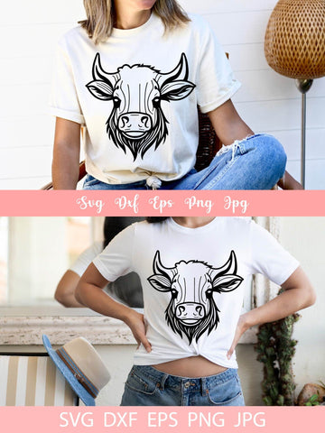 Cute Cow SVG File, Shirt SVG Free For Commercial Use SVG Sintegra 