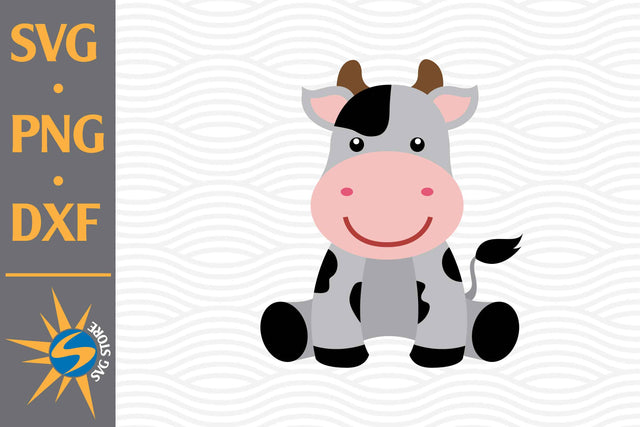 Cute Cow SVG, PNG, DXF Digital Files Include SVG SVGStoreShop 