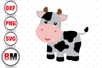 Cute Cow SVG, PNG, DXF Files SVG BMDesign 