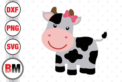 Cute Cow SVG, PNG, DXF Files SVG BMDesign 