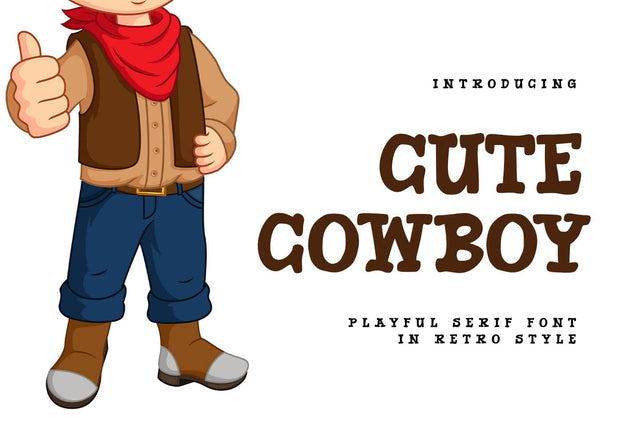 Cute Cowboy Font Abo Daniel Studio 