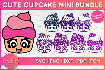 Cute Cupcake SVG Mini Bundle SVG Emma Dawn Designs 