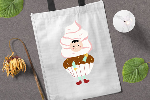 Cute Cupcakes Character SVG SVG dapiyupi store 