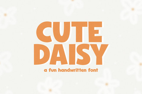 Cute Daisy - Fun Handwritten Font Font KA Designs 