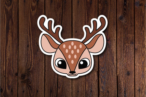 cute deer christmas, sticker , cut file SVG dadan_pm 