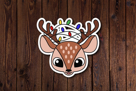 cute deer christmas, sticker , cut file SVG dadan_pm 