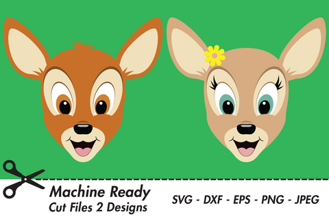 Cute Deer Faces | Woodland SVG SVG Captain Creative 