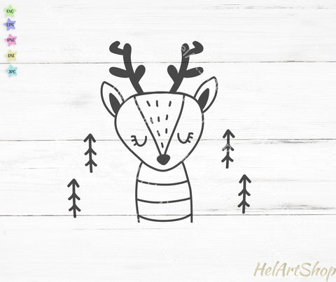 Cute Deer Svg, Baby Deer Svg, Woodland svg SVG _HelArtShop_ 