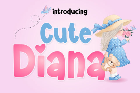 Cute Diana Fonts Font Fox7 By Rattana 