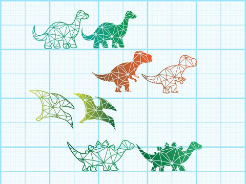 Cute Dinosaur Geomatical Print Sublimation Johan Ru designs 