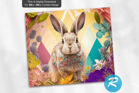 Cute Easter Bunny 20 oz / 30 oz Tumbler PNG Sublimation Regulrcrative 