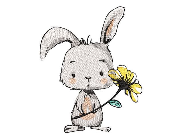 Cute Easter Bunny Embroidery Design, 3 sizes Embroidery/Applique DESIGNS Nino Nadaraia 