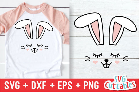 Cute Easter Bunny Face SVG Svg Cuttables 