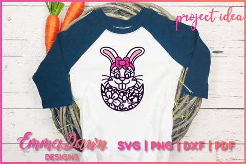 Cute Easter Bunny SVG, Cartoon Bunny Rabbit SVG SVG Emma Dawn Designs 