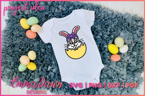 Cute Easter Bunny SVG, Cartoon Bunny Rabbit SVG SVG Emma Dawn Designs 