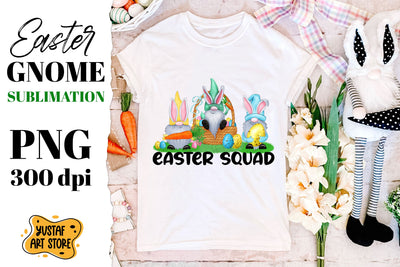 Cute Easter gnomies sublimation design. Easter Squad Sublimation Yustaf Art Store 