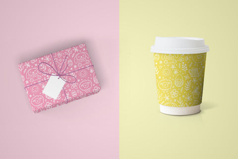 Cute Easter patterns. Easter digital papers Digital Pattern Tori card store 