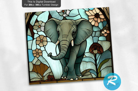 Cute Elephant 20 oz / 30 oz Tumbler PNG Sublimation Regulrcrative 