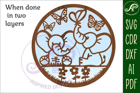 Cute elephant wall art sign, SVG file. vector file SVG APInspireddesigns 