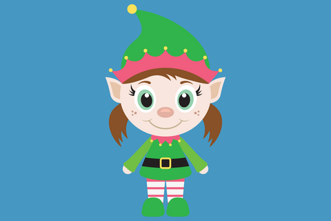 Cute Elfs With Gifts And Snowflakes | Christmas SVG SVG Captain Creative 