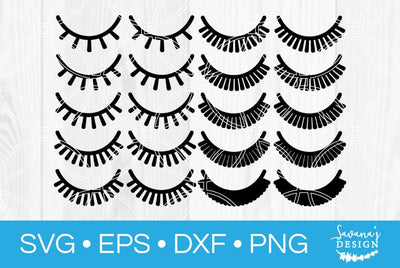 Cute Eyelashes SVG SavanasDesign 