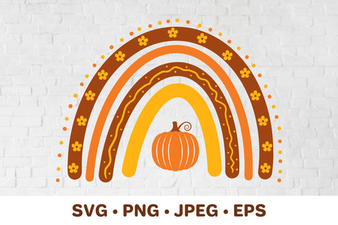 Cute fall rainbow SVG. Autumn or Thanksgiving decorations SVG LaBelezoka 