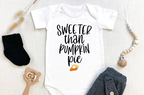 Cute Fall T-Shirt SVG - Sweeter Than Pumpkin Pie SVG Simply Cutz 