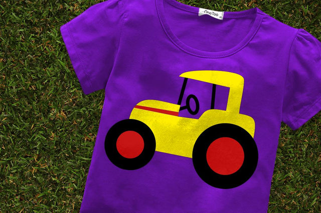 Cute Farm Tractor SVG Designed by Geeks 
